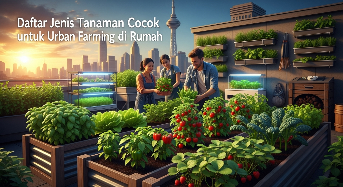 Daftar Jenis Tanaman Cocok untuk Urban Farming di Rumah