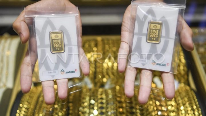Harga emas tiga jenama di Pegadaian pada Senin pagi ini kompak stabil