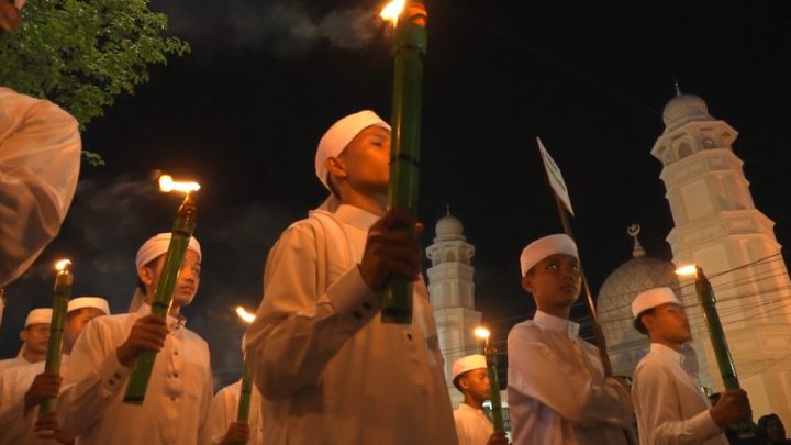 Pawai obor semarakkan tahun baru islam di Aceh Besar